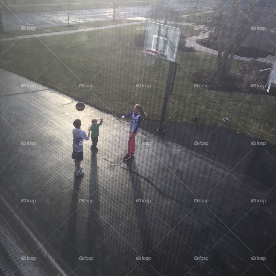 Window screen siblings basketball