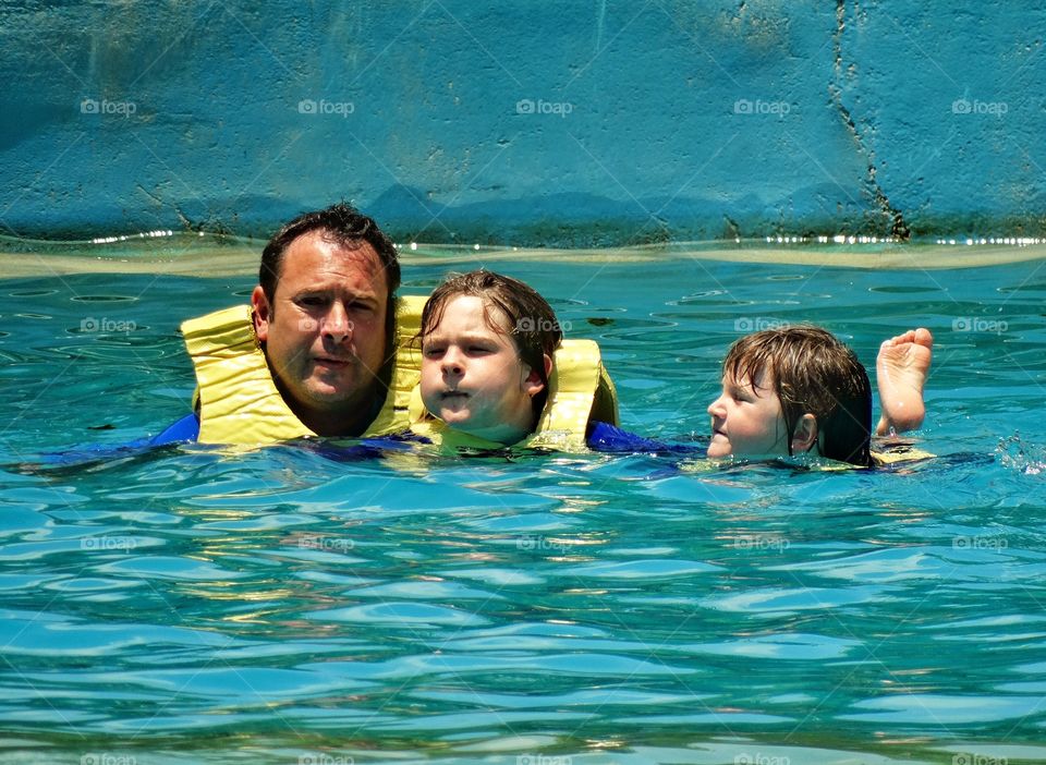 With Dad In The Pool