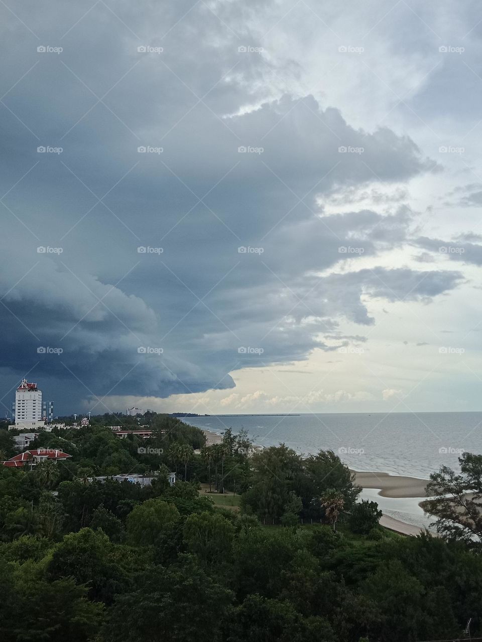 Rain moving to the sea