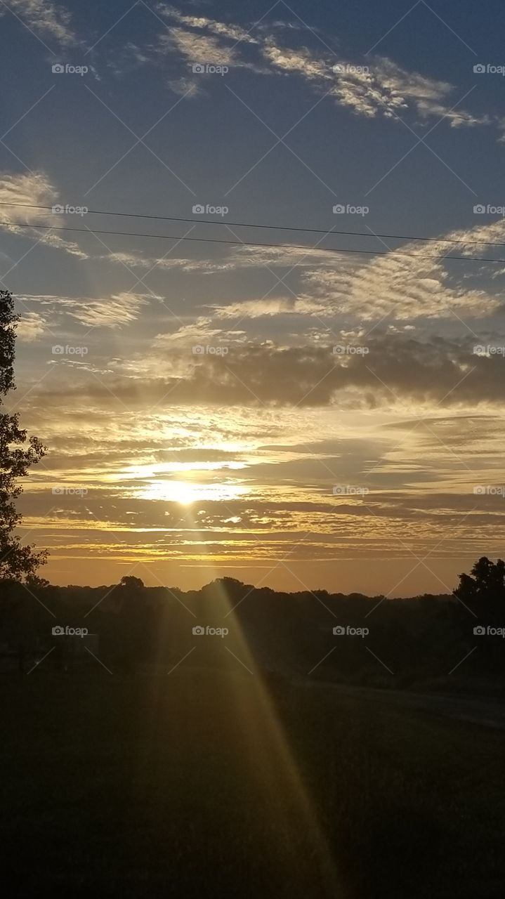 sunset rays