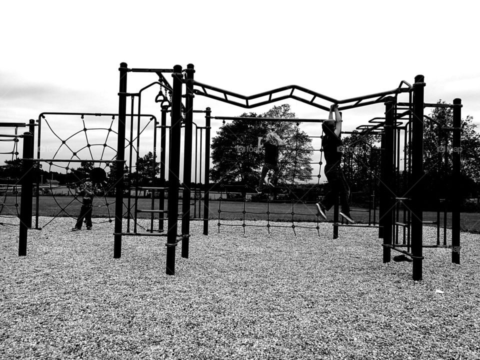 kids playing at the playground