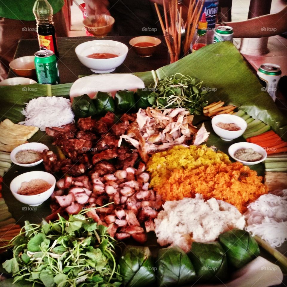 vietnamese food. original vietnamese street food