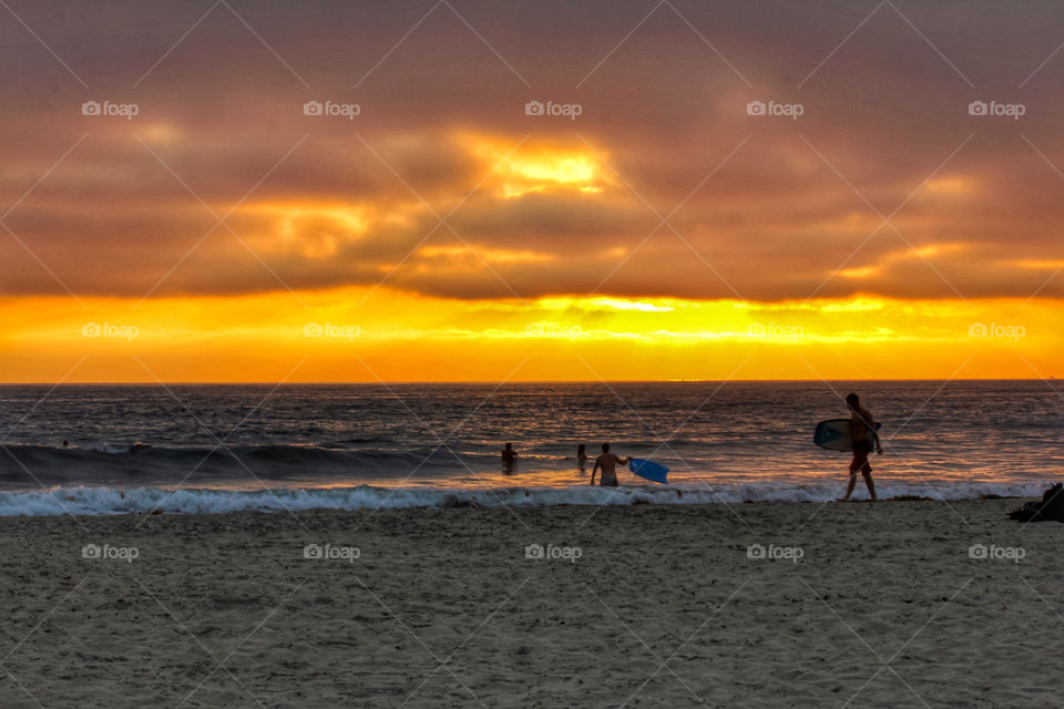 California beach sunset 🌅 