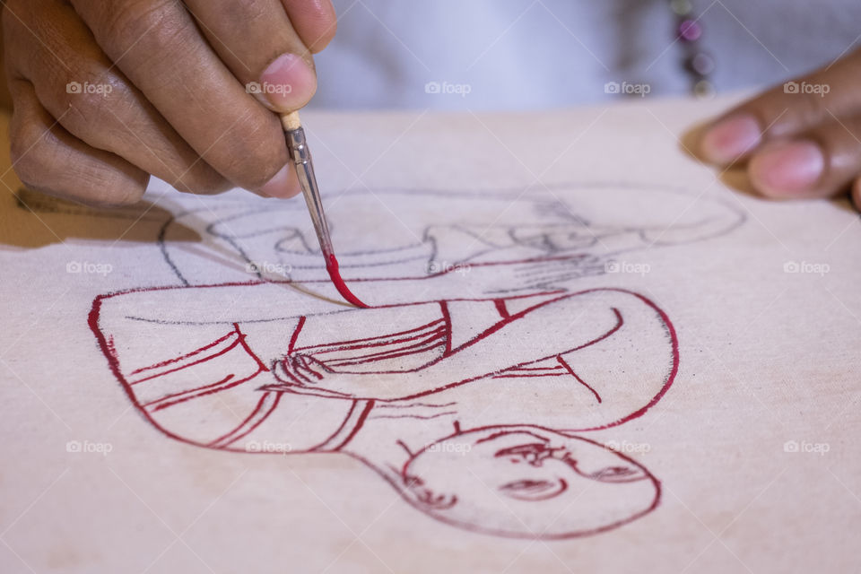 Make a contrast line with red color