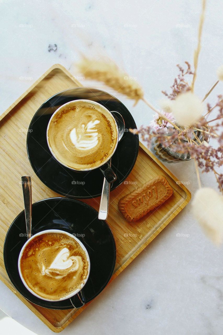 coffee with biscuits