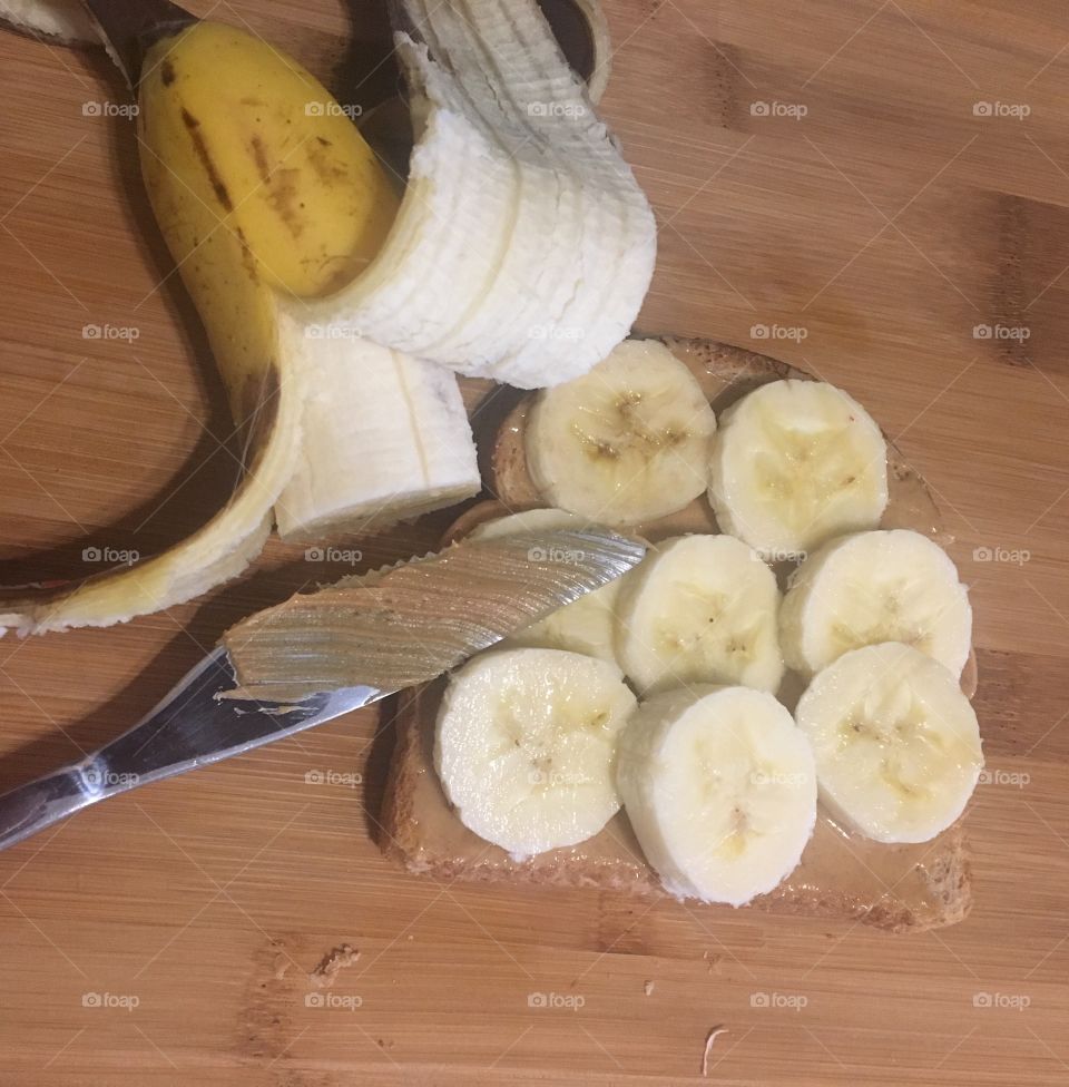 Peanut butter and banana sandwich 