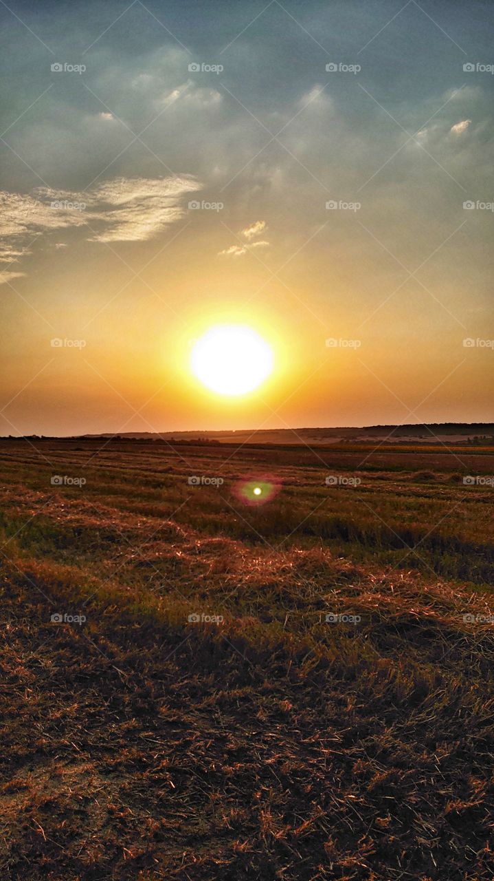 mown wheat, watching the sunset. Incredible emotions