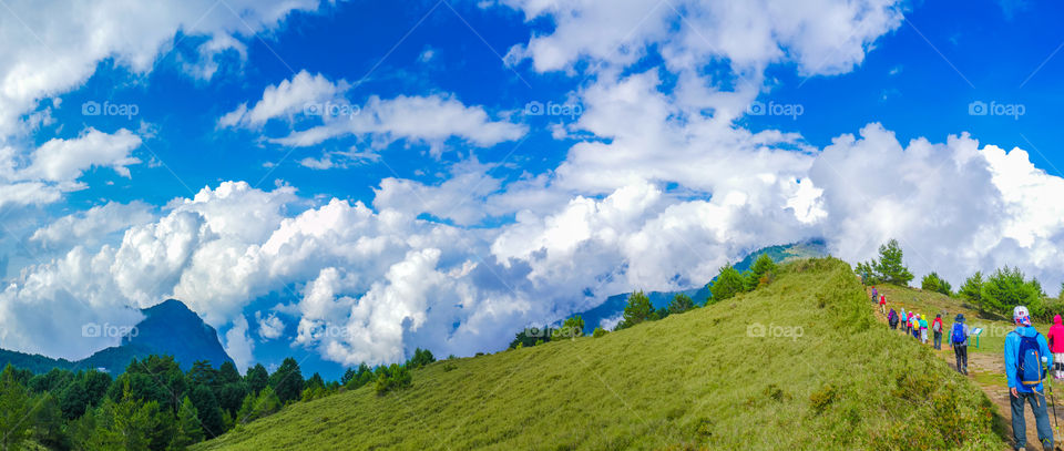 Mountain view, panorama photo landscape