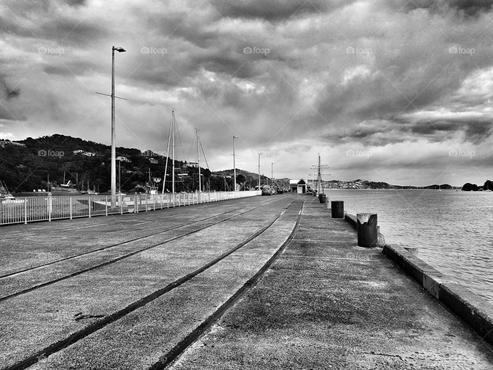 on the jetty