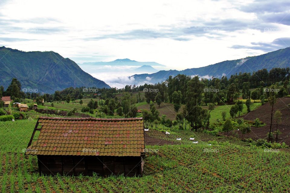 Mountain, No Person, Landscape, Travel, House