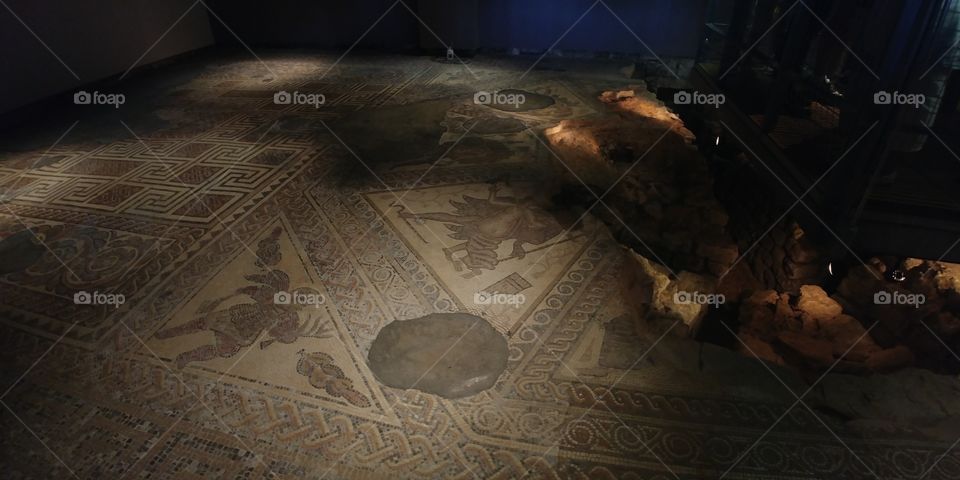 mosaic of roman floor, history uncovered