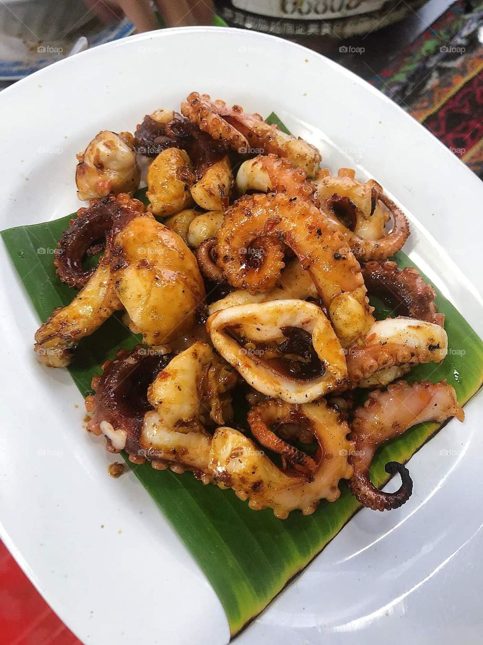 Bạch tuộc nướng.