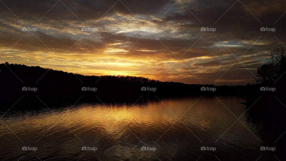 dusk on the lake