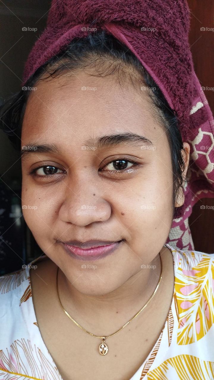 Asian girl face portrait