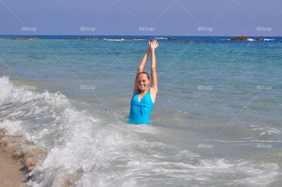 Swimming on Mediterranean Sea