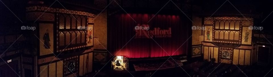 Historic Redford Theater. Before the show begins, the organ player entertains the audience as they get themselves seated. 