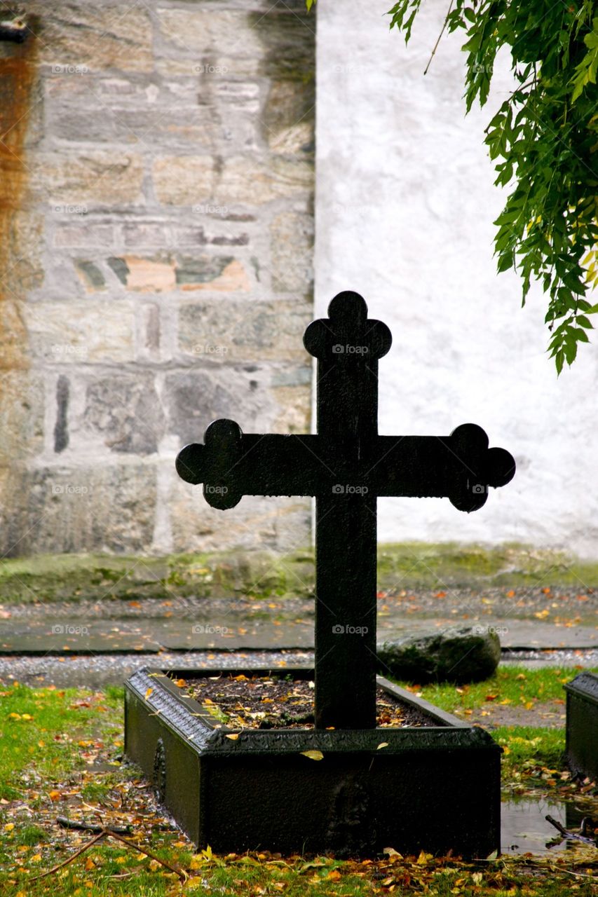 Cross on a grave