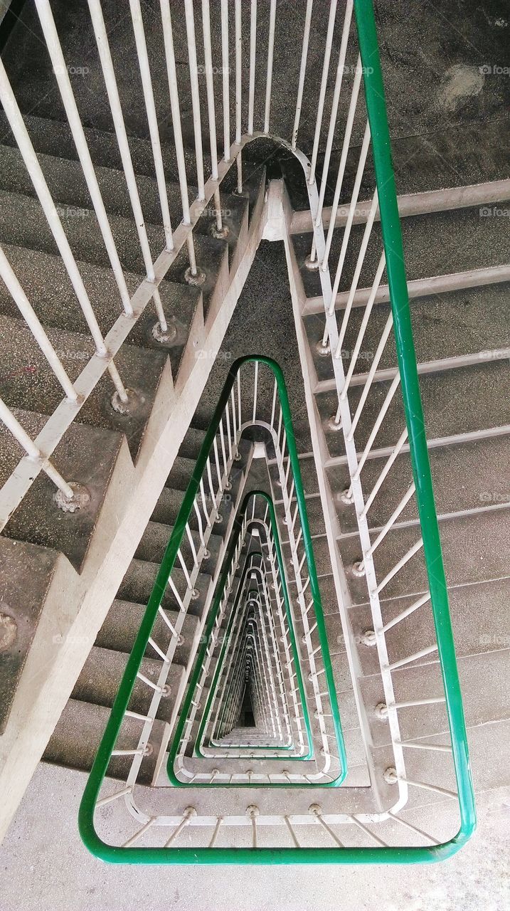 Triangle shaped staircase