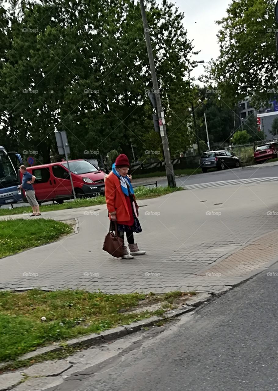 Lady in red