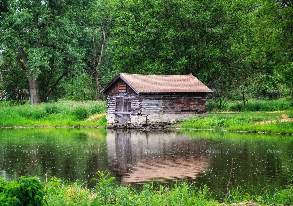 boat house by the lake