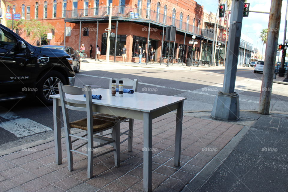 dinner in the street