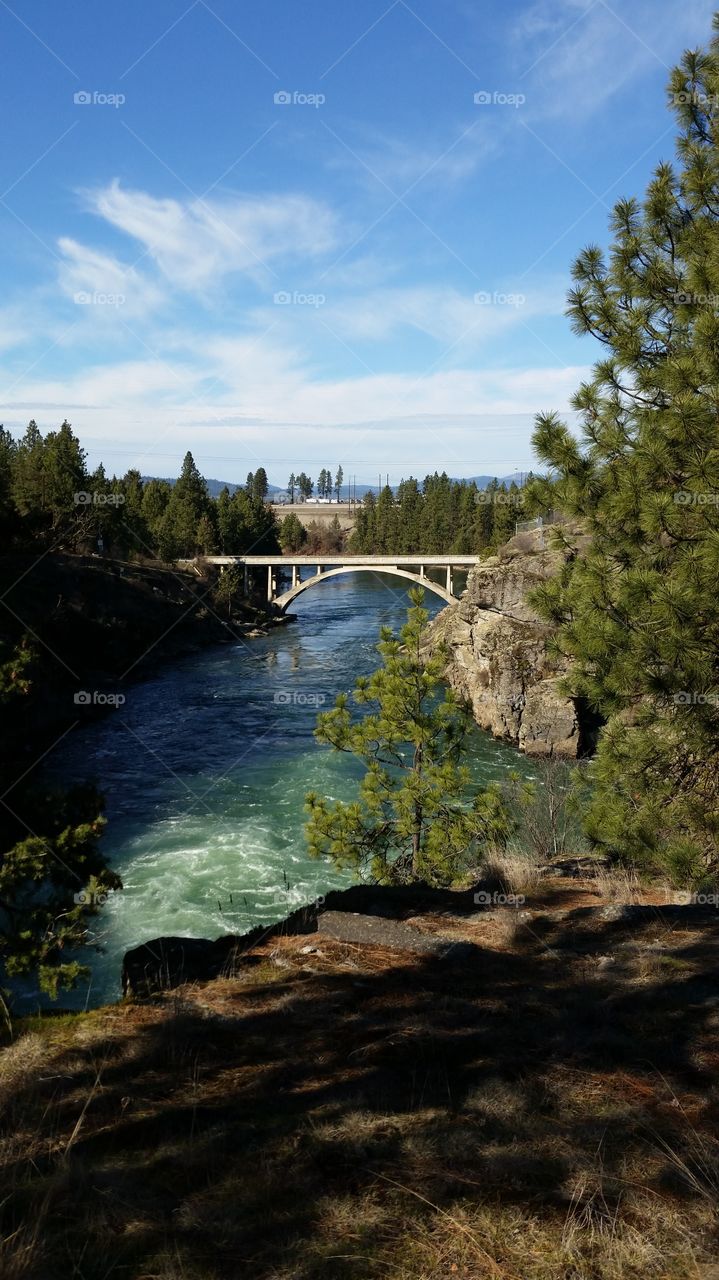 Idaho river bridge