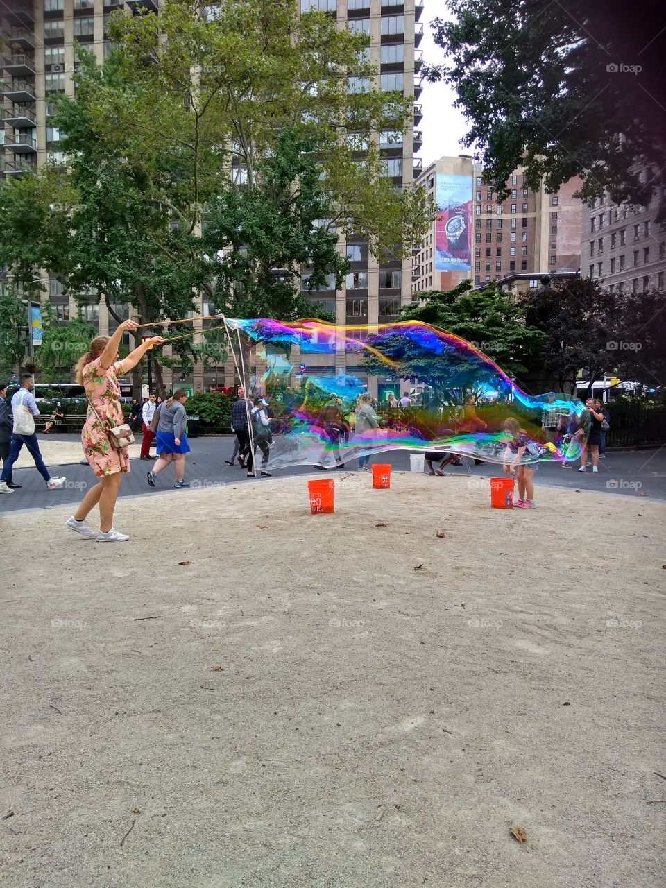 Making Bubbles in NYC Park