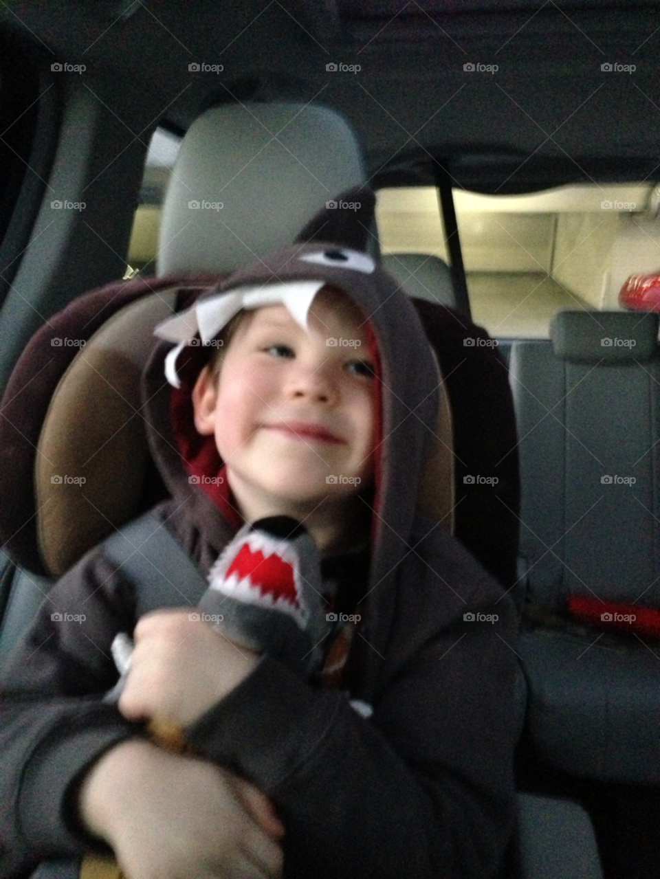 Young Boy With Favorite Toy
