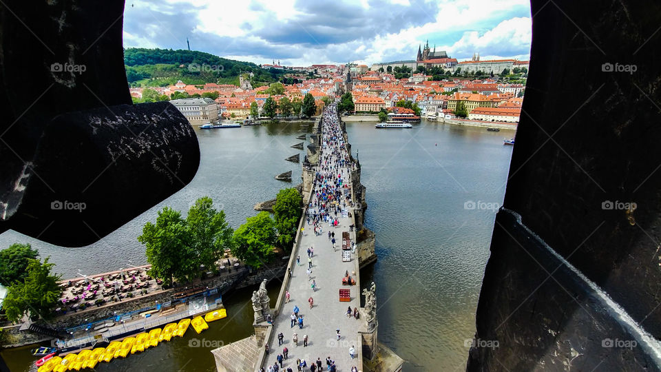 Charles bridge from the bell tower