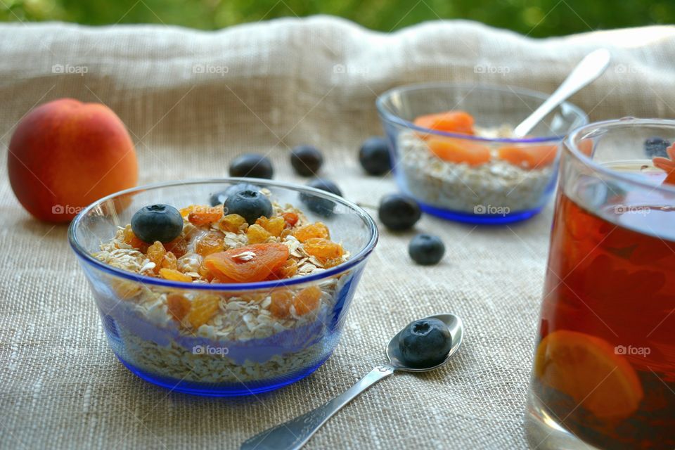 Healthy breakfast in bowl