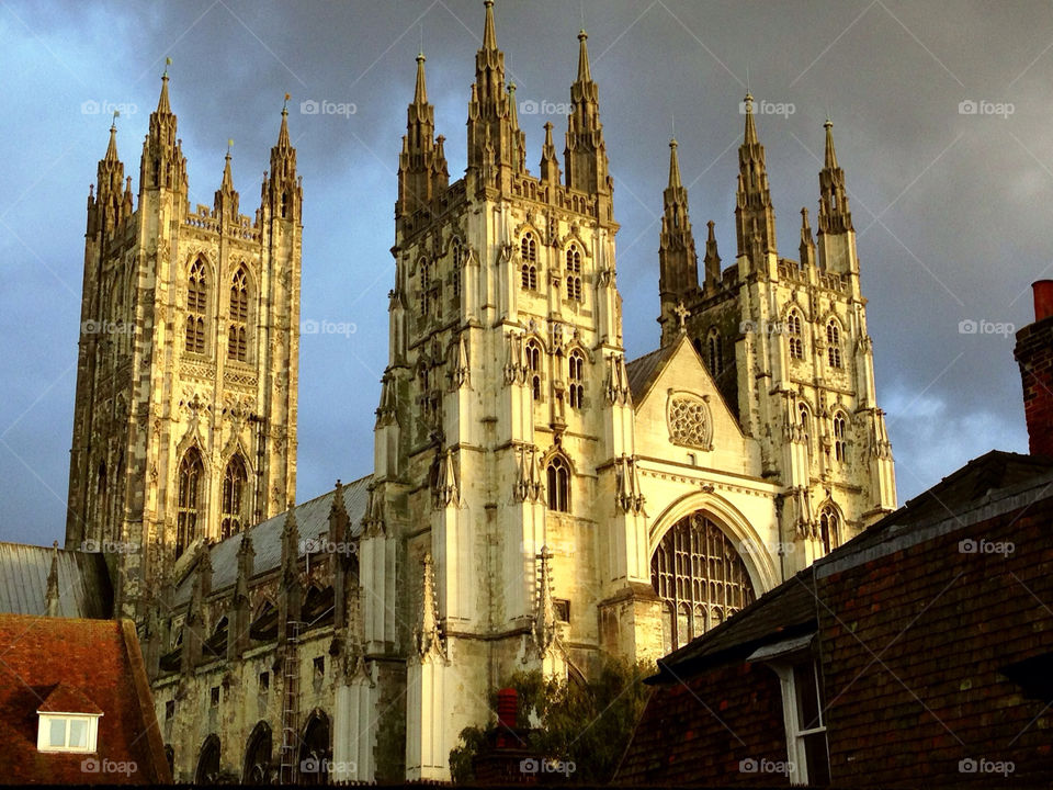 cathedral evening canterbury spires by neil.holloway.144