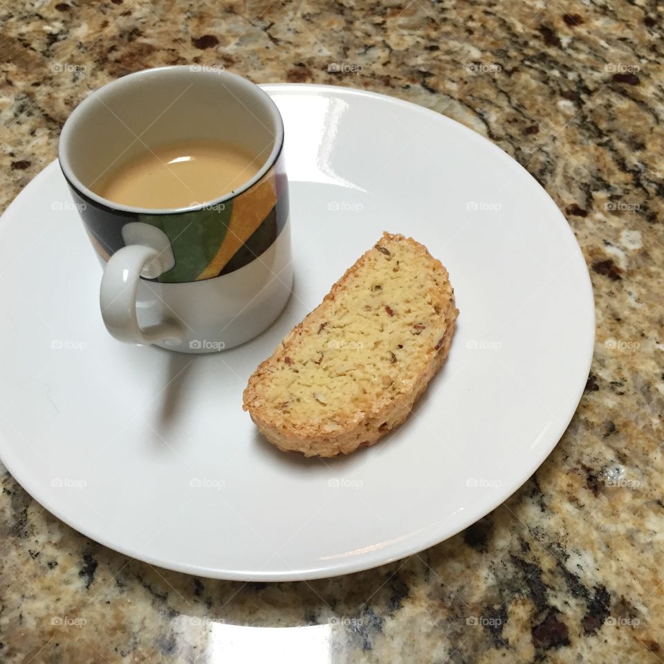 Espresso and Cantucci break