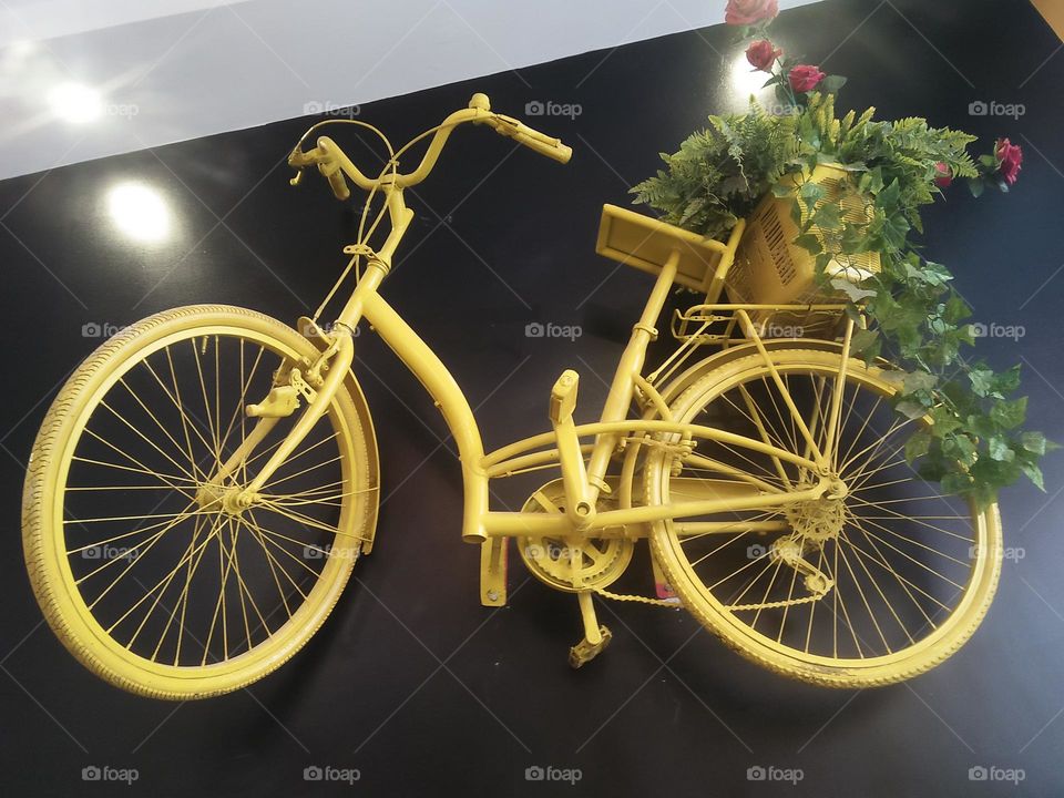 Yellow bicycle