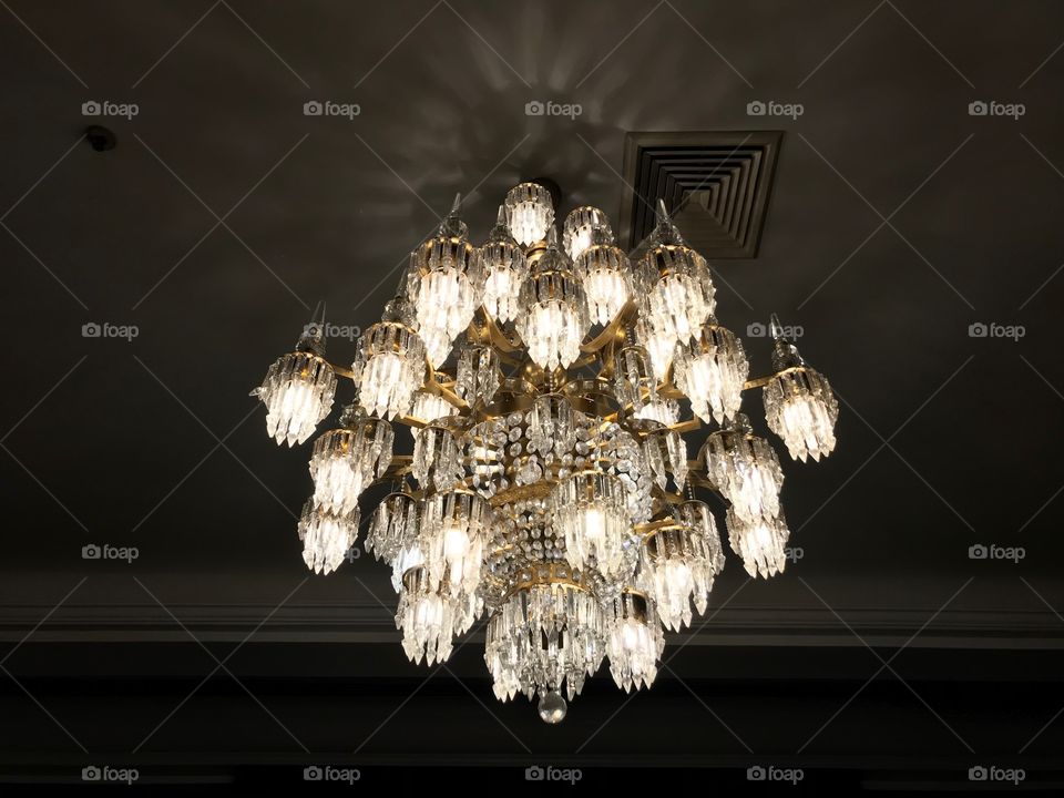 Chandelier in hotel