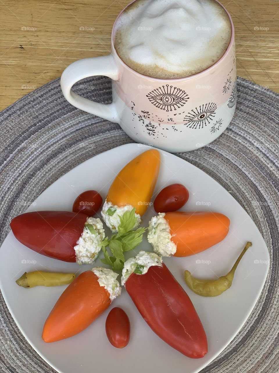 Very testy - sheep's cheese peppers 