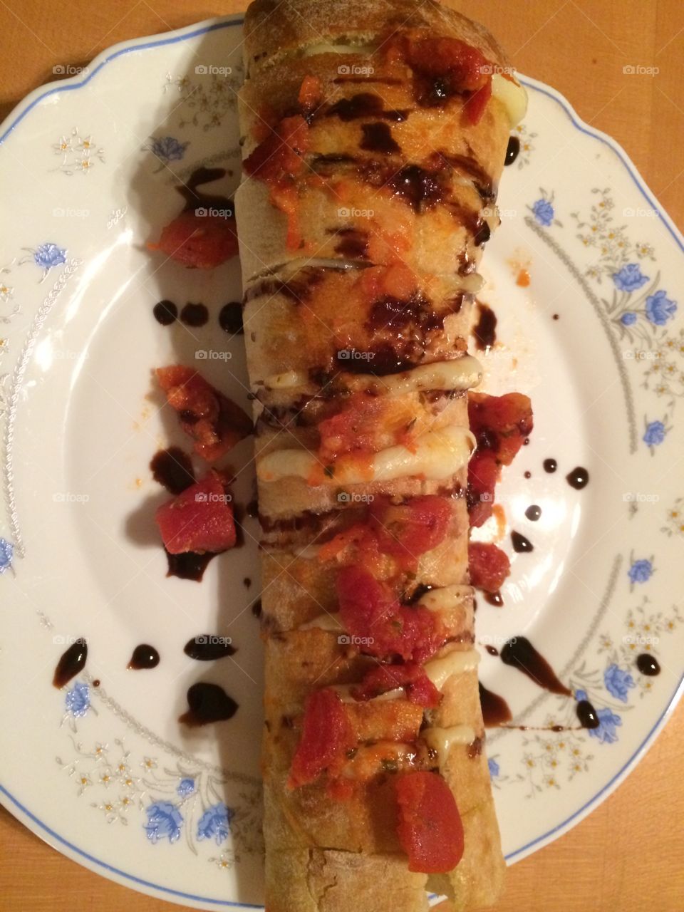 Bruschetta with a twist . Stuffed bruschetta 