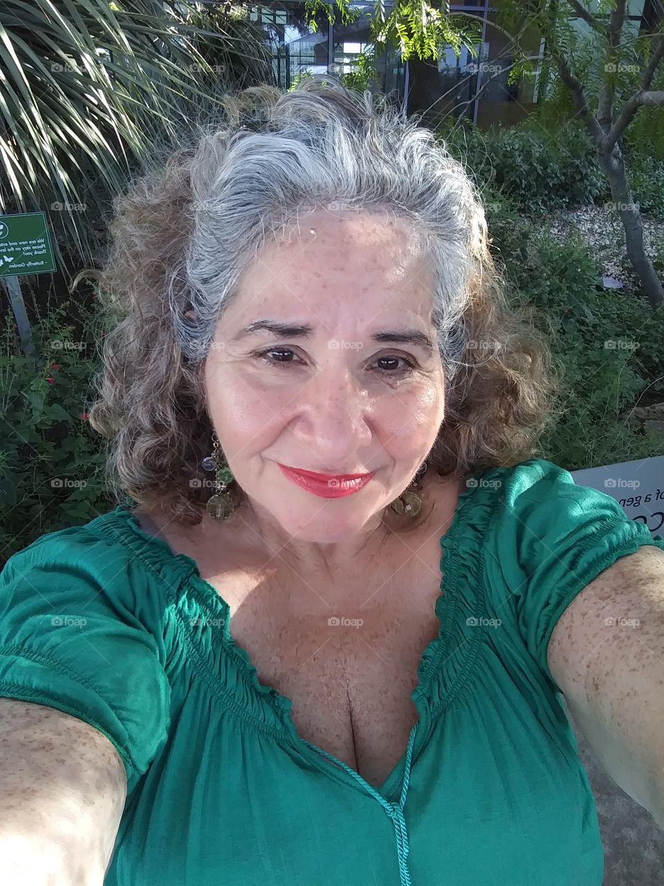 Senior Citizen, Baby boomer, Older Woman, Hispanic Woman, Older lady, sexy lady, cleavage, gray hair, freckles