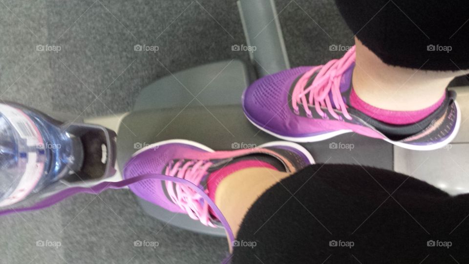 Picture of ombre trainers at the gym
