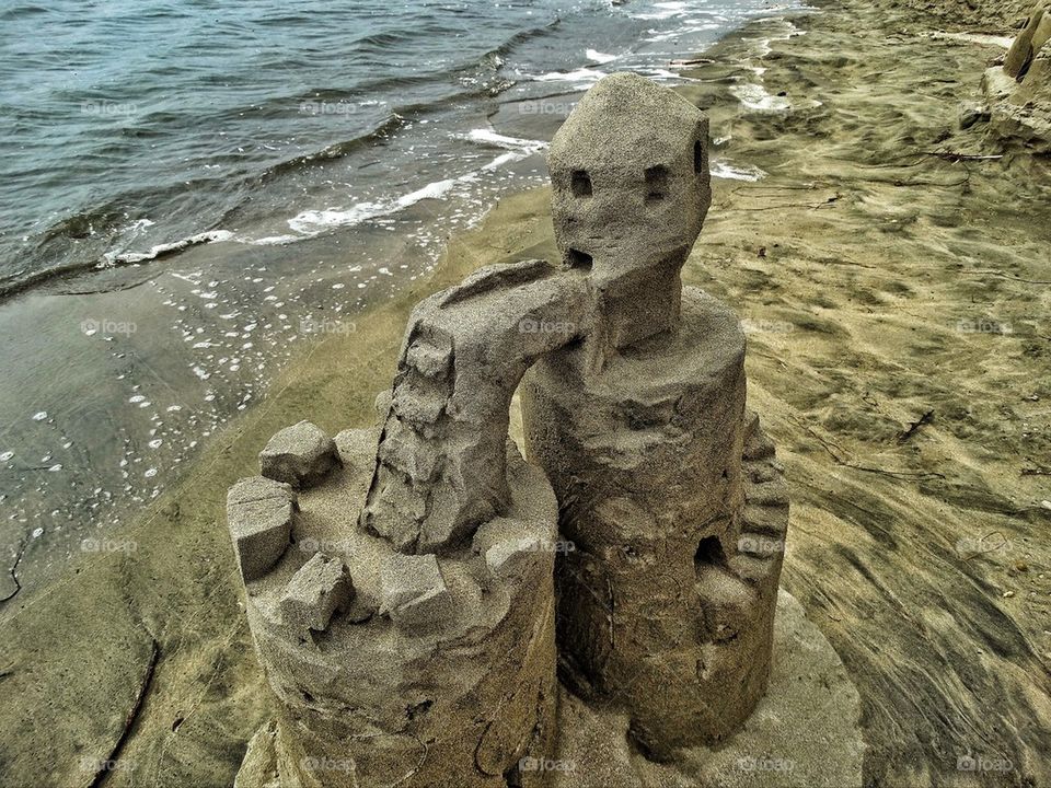 Intricate sand castle