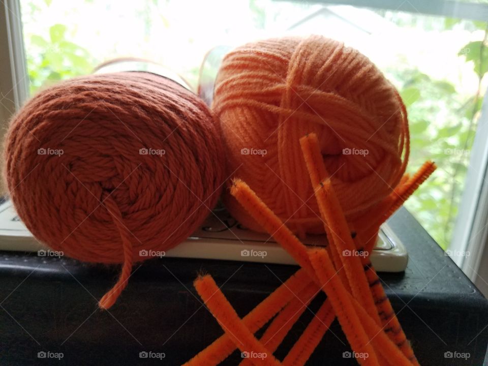 Orange Crafting Supplies