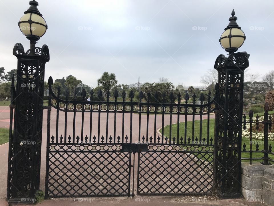 The most beautiful gates of the glorious Abbey Park Gardens on Torquay’s seafront.