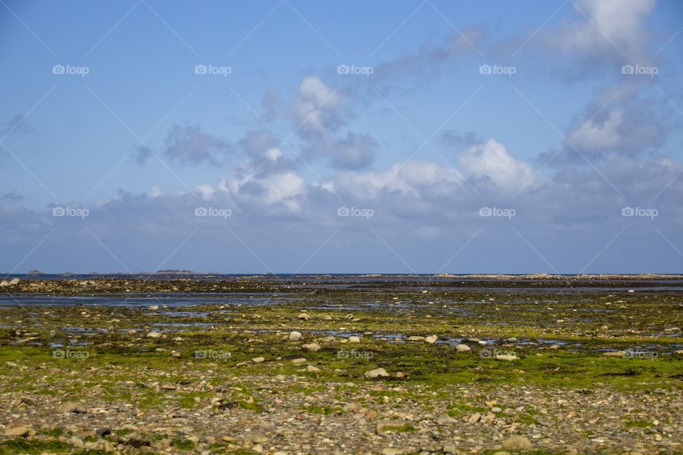 view of the beach in brittany