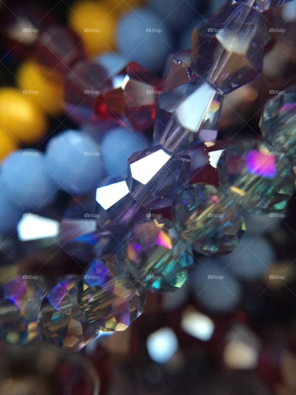 multicolor faceted beads