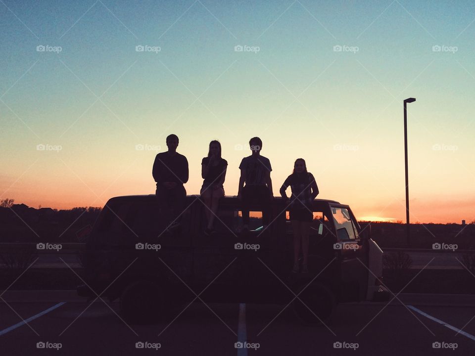 Sunset, People, Landscape, Dawn, Man