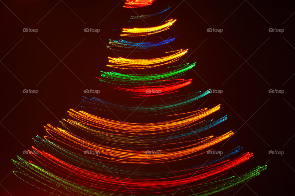 Christmas tree from light effects