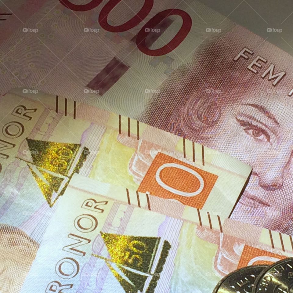 Swedish Money Close Up