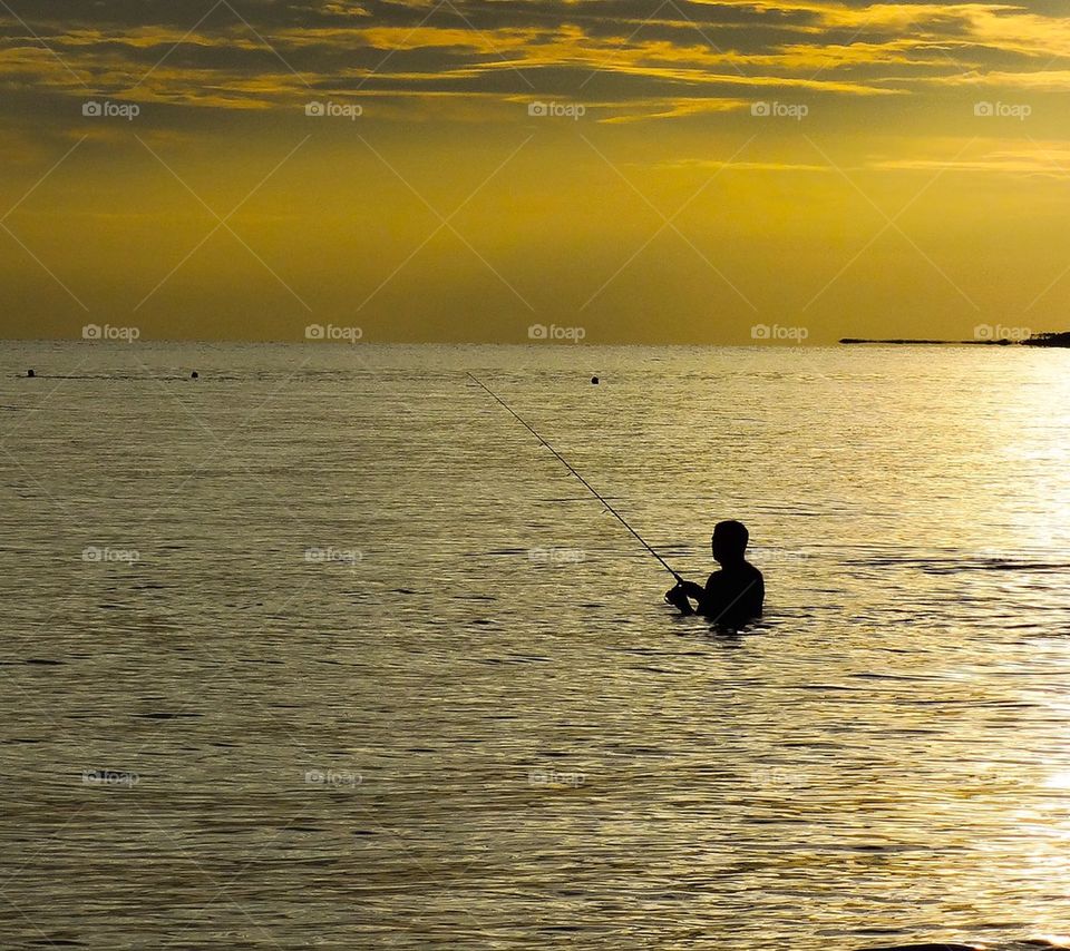 Fishing in Florida. Great time of the day for fishing! 