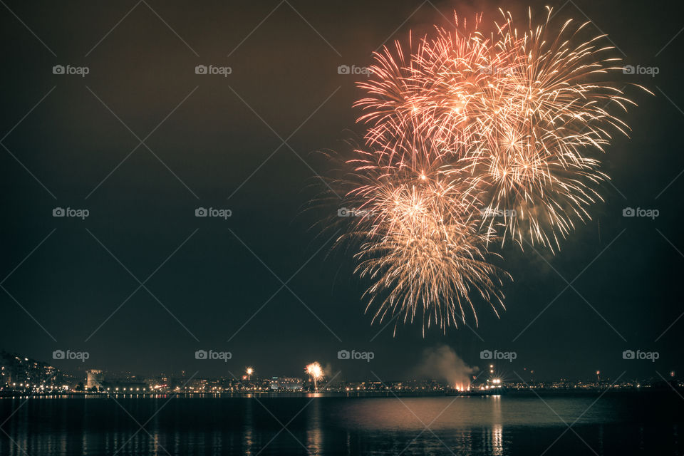 Fireworks, Festival, Light, No Person, Water