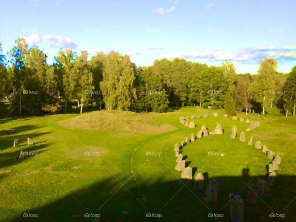 Viking grave in sweden 