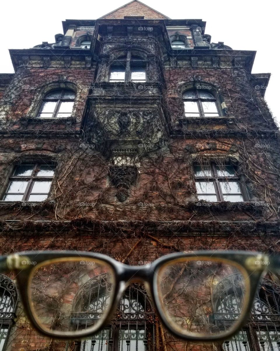 Glasses and building